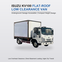 Camions de fret à toit plat et faible encombrement avec caisse compacte et accès au garage souterrain pour la livraison en magasin de détail souterrain
