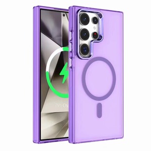Funda Magnética para Teléfono Móvil <span class=keywords><strong>Samsung</strong></span> <span class=keywords><strong>Galaxy</strong></span> S23 PLUS/S24 Ultra, con Galvanoplastia de <span class=keywords><strong>Alta</strong></span> <span class=keywords><strong>Gama</strong></span>, Doble Cara, Color Plateado, IMD - Product Image 3