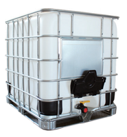 Réservoir IBC 500L/1000L/1200L en plastique HDPE Conteneur de vrac intermédiaire neuf pour eau liquide stockage d'azote liquide