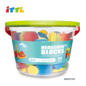 ITTL लोकप्रिय नरम हाथी ब्लॉक 78pcs इंटरलॉकिंग Bristles छड़ी बिल्डिंग ब्लॉक बच्चों के लिए - Product Image 4