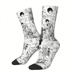 Chaussettes personnalisées imprimées Kawaii Darling in the Franxx Manga Collage pour hommes et femmes, chaussettes extensibles pour l'été, l'automne et l'hiver - Product Image 2