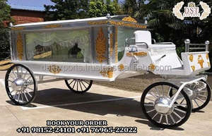 Carruaje Moderno de Caballos Personalizado para Últimos Ritos, Servicio Funerario Americano con Construcción de Metal y Madera - Product Image 4