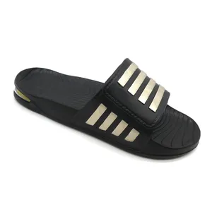 Nieuwe Schoen Strepen Basic Stijl High-Class Strand Sandalen Eva Platte Slippers Sliders Voor Mannen