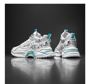 Yongge 2023 người đàn ông của giày thể thao giản dị xu hướng cao CHA da với lưới trên và lót thời trang và đệm - Product Image 5