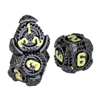 En stock – Nouvel ensemble de dés ronds rotatifs 7 pièces pour Dungeons & Dragons – Jeu de dés en métal massif pour jeux de rôle