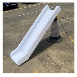 Single slide white color plastic slide with or without stand kids slide toy