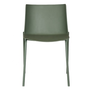 Silla de plástico con patas de metal coloridas y baratas con pila apilable para restaurante, comedor, recepción con patas de metal - Product Image 5