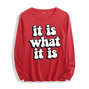 T-shirt à manches longues "It Is What It Is Graphic" 100% coton, multicolore - Product Image 3