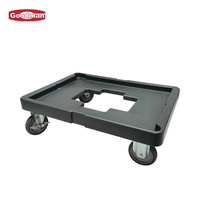 Troli Pengantar Makanan Goodman Commercial Kitchen Heavy-Duty Plastik PP Transparan/Hitam Kapasitas 4.29L 71x53x23cm untuk Katering