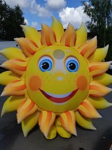 Modelo Decorativo Inflable Flotante de Girasol para Eventos, Muñeco Inflable de Girasol de Dibujos Animados, Flores de Margarita y Rosa Inflables - Product Image 2