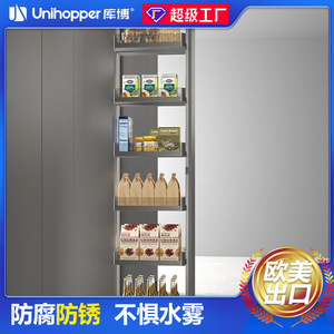 Panier coulissant Unihopper, grand format, profond, 6 niveaux, grande capacité, organisateur de réfrigérateur, style rectangulaire moderne - Product Image 5