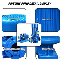 Pompe de surpression pour pipeline, monophasée, résistante à la corrosion, centrifuge en ligne 4/6/8 pouces pour l'approvisionnement en eau industriel et civil