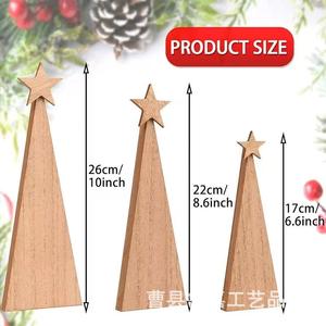 Wooden <b>Christmas</b> Tree Decoration Triangle Mini Rustic Holiday Photo Prop For <b>Christmas</b> Party Venue Setup - Product Image 4