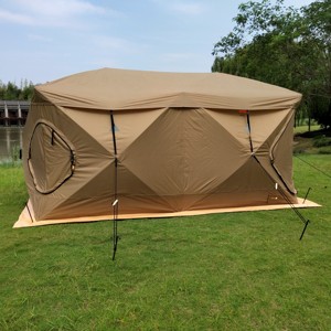 Installation rapide en plein air personnalisée camping désert <span class=keywords><strong>arabe</strong></span> deux pièces tente hexagonale grande tente moyen-orient - Product Image 2