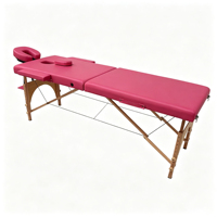 Hölzerne Massage-Liege in Rosenrot, Schönheitssalon-Spa-Bett, Klappbare Wimpernliege, Tragbare Gesichtsbehandlungs-Massageliege