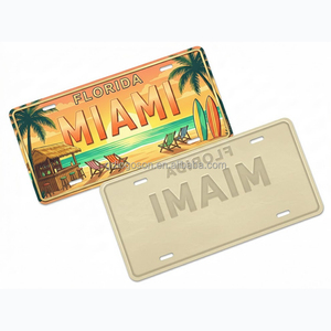 Plaque d'immatriculation souvenir en métal <span class=keywords><strong>Cuba</strong></span> Jamaïque, design de voiture vintage, décoration murale rétro, panneau fantaisie pour bar et maison - Product Image 6