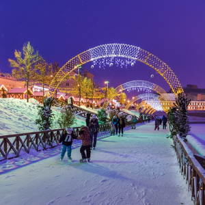 Encantadores arcos de luces decorativas para la entrada del carnaval navideño y la iluminación exterior de caminos de parques. - Product Image 1