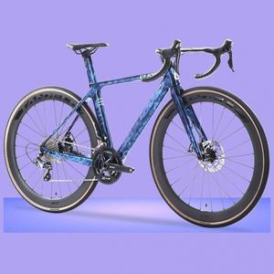 Bicicletta da corsa professionale in fibra di carbonio da strada a <span class=keywords><strong>10</strong></span> velocità 700 * 28C pneumatico Ultra-leggero 9.9KG bici per la guida a lunga distanza - Product Image 1