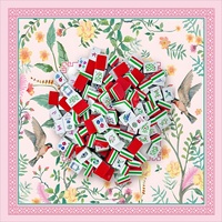Mahjong américain professionnel 4 couches de 30 mm (1-3/16 po) avec 160 tuiles en acrylique rouge chinois, tapis Spring Meadow lourd