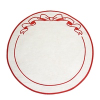 Ensemble de sets de table carrés personnalisés réutilisables en polyester-coton brodés traditionnels, napperons et sous-verres décoratifs