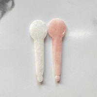 Usine en gros naturel Quartz Rose Gua Sha cuillère ROSE Quartz spatule grattage outil de Massage pour une peau saine