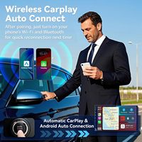 Mini adaptateur sans fil CarPlay pour iPhone, 2 en 1 pour Apple CarPlay et Android Auto, convertit le filaire en sans fil