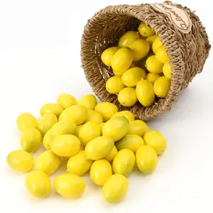 מיני לימון מלאכותי פרי מזויף לימון דקור סימולציה מלאכותית קיץ מציאותי מטבח פירות דקור קישוט לימון אמיתי