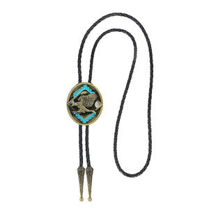 Estilo vaquero occidental Bolo Tie Gemstone Aleación de zinc <span class=keywords><strong>Pajarita</strong></span> de cuero y corbatas para Dropshipping transfronterizo - Product Image 5