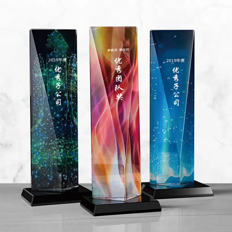 Hete Verkoop Uv Kleur, Afdrukken K9 Crystal Award Trofee Voor Stadion Games Cadeau/