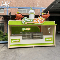 Op maat gemaakt ontwerp moderne milieuvriendelijke duurzame sapkraam buiten drankjes premium fruitsapbar winkel display