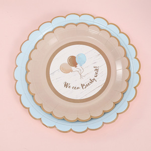 Juego de vajilla desechable con temática de oso, platos, vasos y servilletas de papel para fiestas, cumpleaños infantiles y decoración de festivales. - Product Image 3