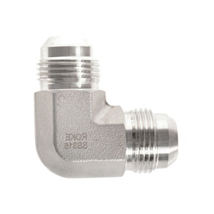 Raccord coudé à 90 degrés en acier inoxydable ROKE 316, connecteur de tuyau fileté, joint hydraulique - Product Image 5