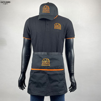 Polo personnalisé en coton imprimé sérigraphié pour serveurs/serveuses, uniforme de restaurant, hôtel, cuisine, chef, café, bar, t-shirt