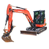 Mini-excavatrice Kubota KX040-4 certifiée CE, 4 tonnes, compacte, avec cabine et pince hydraulique
