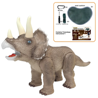 MILI Triceratops Électrique Mécanique Extra-Large, Scooter Dinosaure Montable avec Lumières et Sons, Jouet en Plastique, Animaux Dinosaures