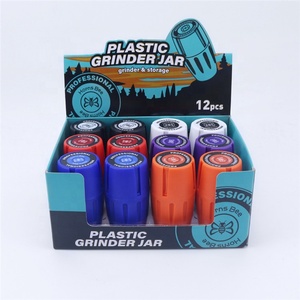 カスタムステッカー軽量製品卸売スモークショップ製品タバコローリングペーパー3部プラスチックハーブグラインダーとジャーを1つに - Product Image 4