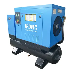 DMC 10HP 7.5Kw 220V Portatile Integrato Vite Compressore D'aria per la Riparazione Auto