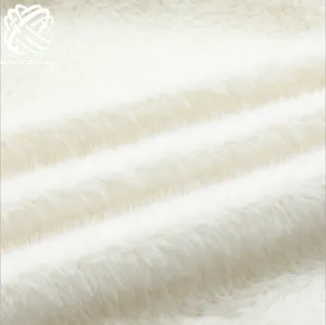 Faux Fur For Coat Factory Price White Pile Faux Fur Fabric Mink Artificial Fur Fabric Use For Shoes Fur Collar Coat