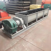 Mélangeur horizontal continu à double axe haute vitesse BoKai, grande capacité 5-10t/h, pour compostage de fumier et engrais organiques