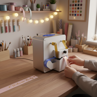 Imprimante à chaud personnalisée pour bureau, supportant une largeur maximale de 40 mm, idéale pour les rubans floraux en tissu