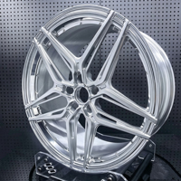 Nouvelles jantes concaves en alliage d'aluminium forgé multi-rayons chromées polies 17-23 pouces personnalisables PCD/ET pour berlines de course sur mesure