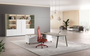 Calidad estable, verde y protección del medio ambiente, estilo minimalista, escritorio de oficina de madera contrachapada, adecuado para el gerente de la Oficina. - Product Image 6