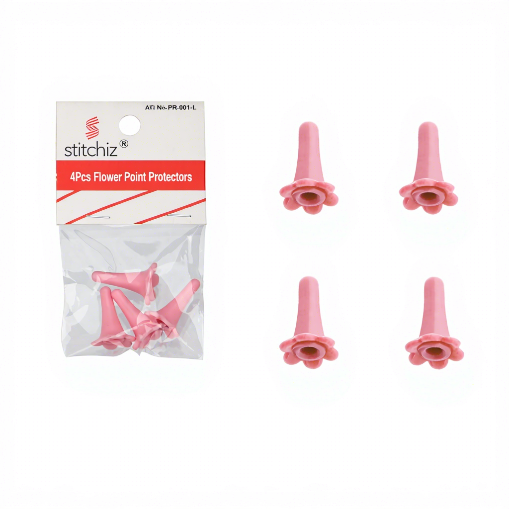 Capuchons d'aiguille Stitchiz de couleur aléatoire, taille L, rose, 4 pièces, sac opp