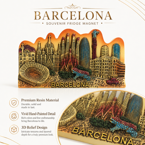 Imanes de Resina 3D Hechos a Mano, Imanes de Recuerdo de la Sagrada Familia, Estadio Gaudí, <span class=keywords><strong>Barcelona</strong></span>, España, para Refrigerador - Product Image 4