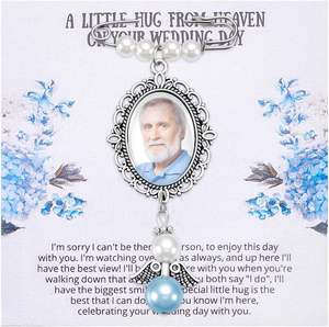 Épinglette PLIGREAT en métal bleu avec strass pour bouquet <span class=keywords><strong>de</strong></span> mariée, cadeau idéal pour mariage et enterrement <span class=keywords><strong>de</strong></span> vie <span class=keywords><strong>de</strong></span> jeune fille - Product Image 6