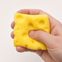 Jouet anti-stress en forme de fromage jaune, à remontée lente, doux à presser, cube sensoriel, jouet de farce