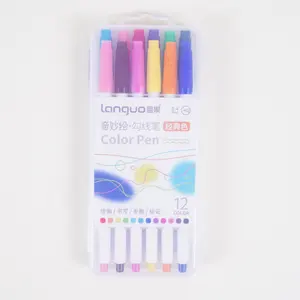 Nieuwe 12 Kleuren 0.4Mm Tip Tekenpen Met Pp-Doos