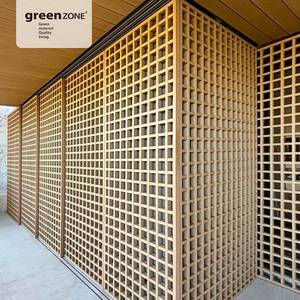 Linea moderna Teak Colar <span class=keywords><strong>legno</strong></span> tubo quadrato strisce <span class=keywords><strong>per</strong></span> interni ed esterni Privacy parete Wpc tubolare - Product Image 2