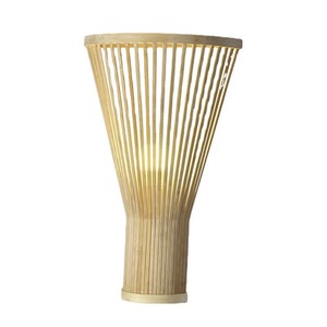 โคมไฟติดผนังไม้ไผ่ E27 แหล่งกำเนิดแสง LED ควบคุมสวิตช์สำหรับห้องนอนห้องนั่งเล่นสไตล์เซน - Product Image 4