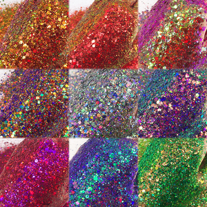 Poudre flash scintillante caméléon <span class=keywords><strong>rouge</strong></span> en vrac vente en gros fournitures pour ongles paillettes à changement de couleur - Product Image 2